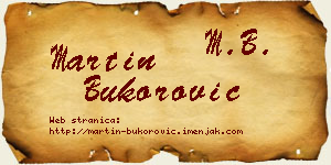 Martin Bukorović vizit kartica